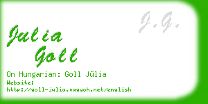 julia goll business card